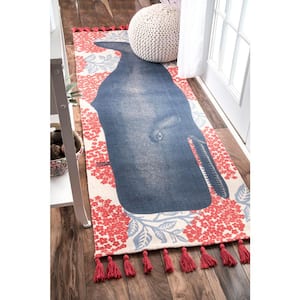 Thomas Paul Contemporary Whale Multi 2 ft. 6 in. x 6 ft. Indoor Runner Rug
