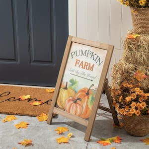 24 in. H Fall Wooden Porch Sign / Standing Decor