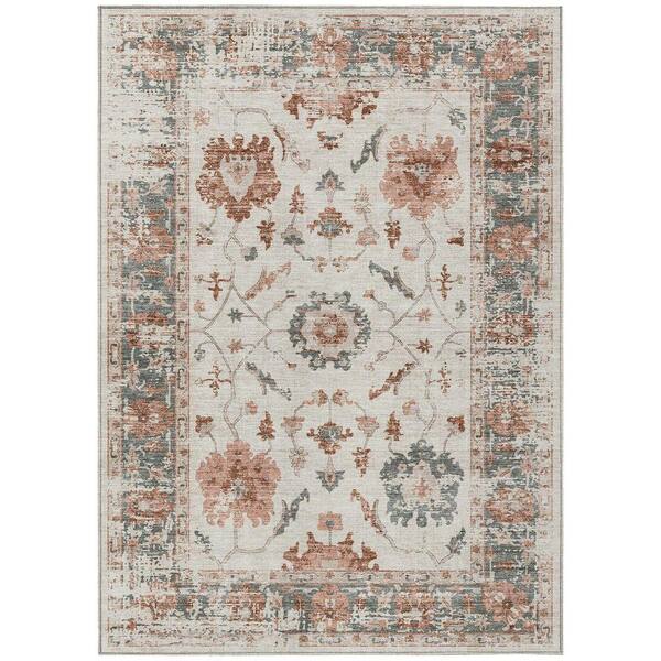 Chantille Machine Washable Indoor/Outdoor Abstract ACN1976 Linen 3 ft. x 4 ft. Area Rug