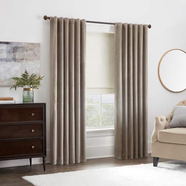 Faux Silk Ivory Solid Polyester 33 in. W x 64 in. L 100% Blackout Single Cordless Roman Shade