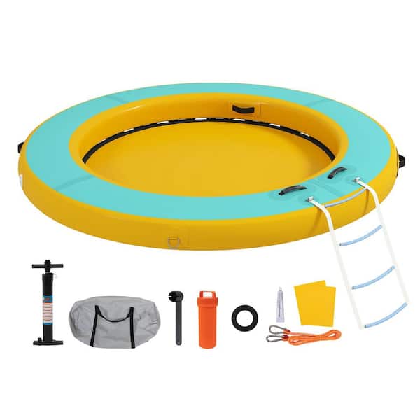 8 ft. Round Inflatable Floating Dock Hammock with Carrying Bag