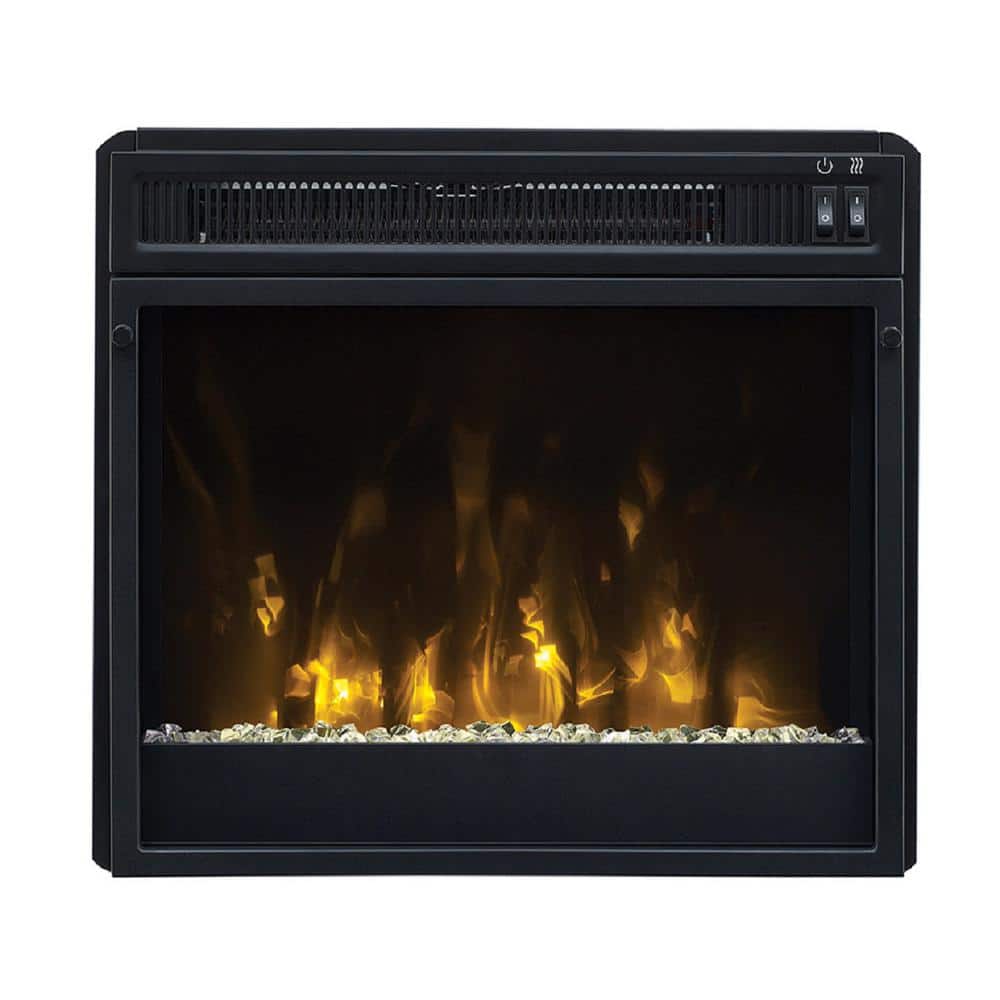 Ashland Pine TV Stand with Electric Fireplace and Cabinets
