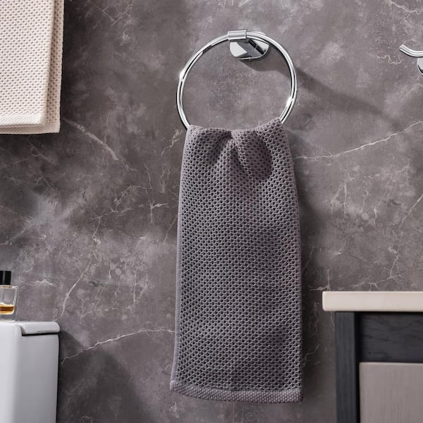 Bath Wall Mounted Towel Ring Hand Towel Holder in Polished Chrome