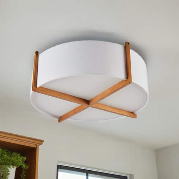 Bowen 2-Light 17.99 in. Dia Flush Mount Ceiling Fixture