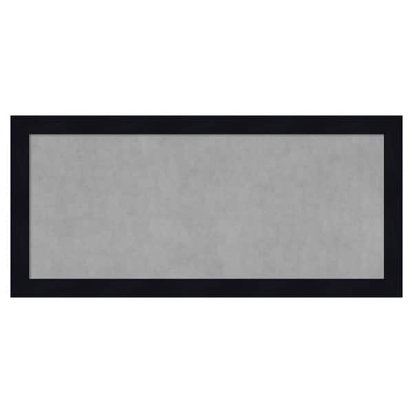 Amanti Art Shiplap Navy 52 in. x 24 in Framed Magnetic Board