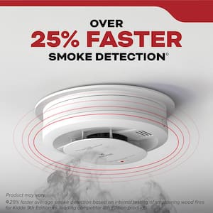 Hardwired Interconnected Smoke Detector with Photoelectric Sensor