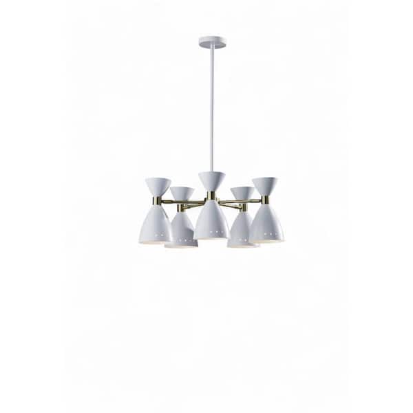 60-Watt 1 Light Antique Brass Pendant Light with Metal, No Bulbs Included
