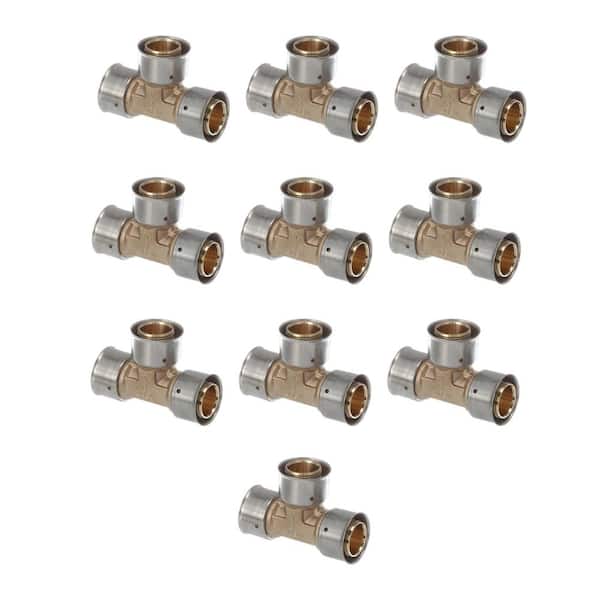 Viega PureFlow 1 in. x 1 in. x 1 in. Press Zero Lead Bronze Tee (10-pack)
