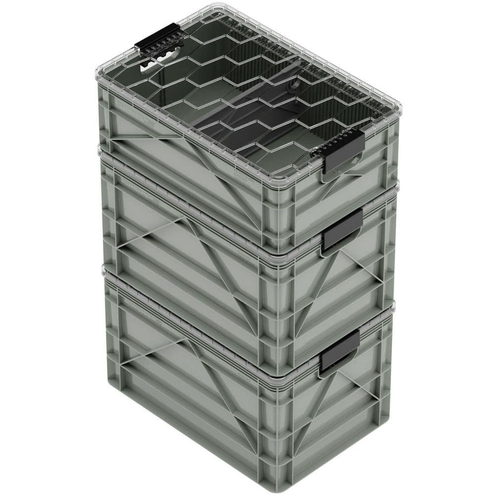 Crate Starter Pack 2 Full-Size and 1 Half-Size Heavy Duty Stackable Storage Bins with Lids and Dividers Aircraft price history on PriceWatchPro