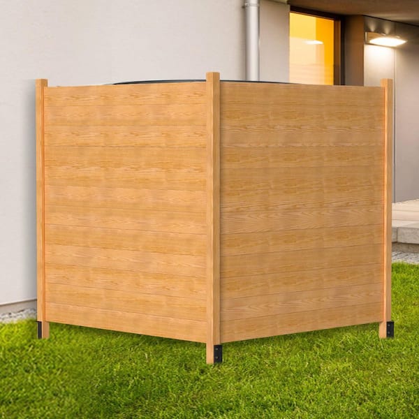 Privacy Screen 48 in. W x 48 in. H Outdoor Privacy Fence Panels Pool Equipment Enclosure Wood Decorative Fence, 2-Panel