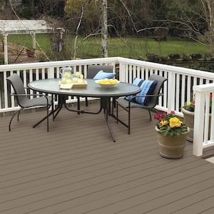 5 gal. #720D-5 Mocha Accent Solid Color Waterproofing Exterior Wood Stain and Sealer