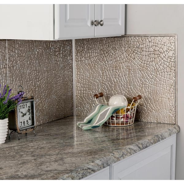 Vintage Metal 47 in. Vinyl Backsplash Accessory Kit (5-Pack)