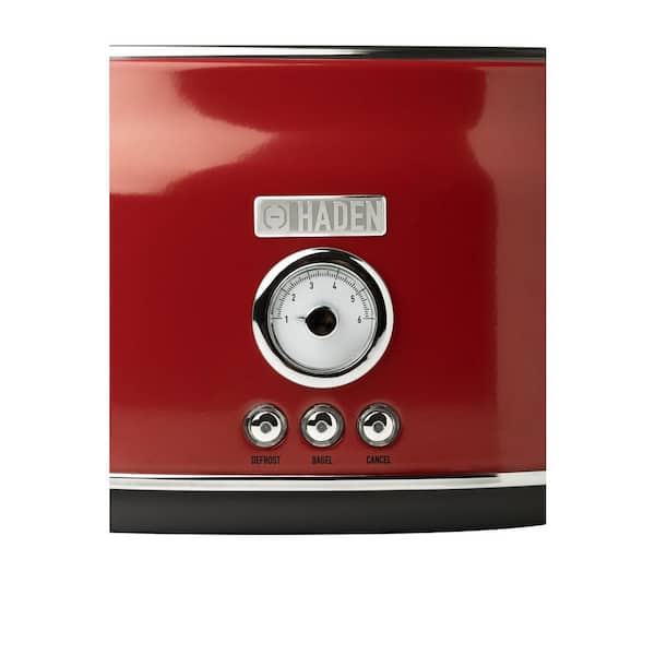 Electric Retro Style Two Slice Toaster Red Removable Drip Kitchen Decoration New 