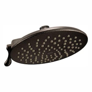 Velocity 2-Spray 8 in. Single Wall Mount Fixed Adjustable Spray Shower Head in Oil Rubbed Bronze