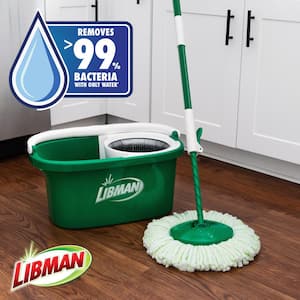 Microfiber Tornado Wet Spin Mop and Bucket Floor Cleaning System with 12 Refills