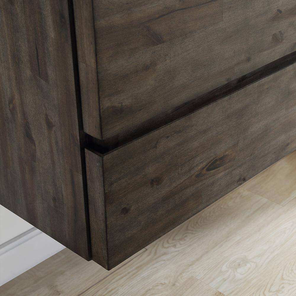Formosa 47" Brown Acacia Wall-Mounted Single Vanity Base