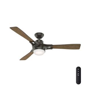 Signal - Wifi Enabled Apple HomeKit/Google Home/Alexa 54 in. Indoor Noble Bronze Ceiling Fan with Light Kit and Remote