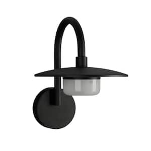 12.2 in. Black Outdoor Hardwired Wall Lantern Sconce with GX53 LED Bulb, Aluminum Build, IP44 Waterproof & Rustproof