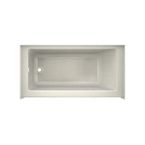 PROJECTA 60 in. x 30 in. Acrylic Left Drain Rectangular Low-Profile AFR Alcove Bathtub in Oyster