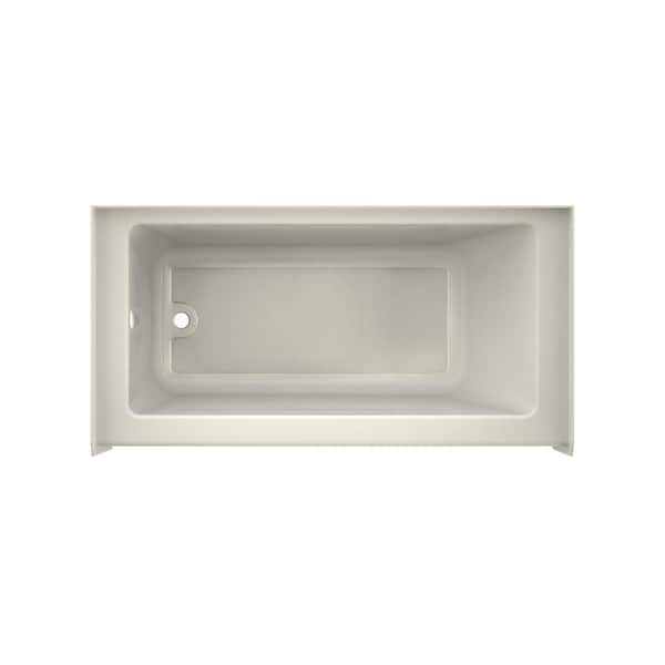 JACUZZI PROJECTA 60 in. x 30 in. Acrylic Left Drain Rectangular Low-Profile AFR Alcove Bathtub in Oyster