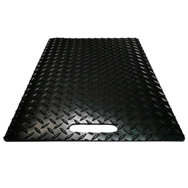 RHINO MATS Fusebox Safety Black 24 in. x 36 in. x 1/4 in. Class2 ASTM D178 Switchboard Dielectric Insulate Indoor/Outdoor Floor Mat