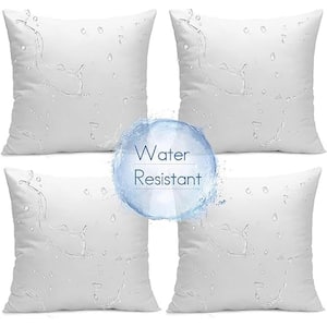 Outdoor Throw Pillow 16 in. x 16 in. Inserts Set of 4 Water Resistant Inserts Hypoallergenic Pillow Insert