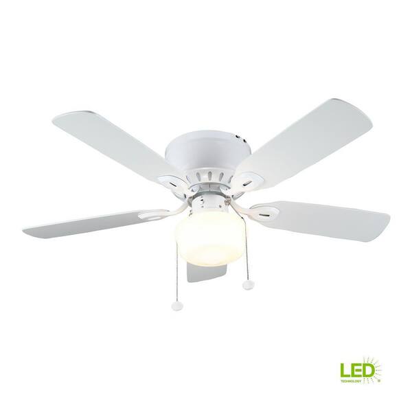 In Led Indoor White Ceiling Fan, Globes For Ceiling Fans Home Depot