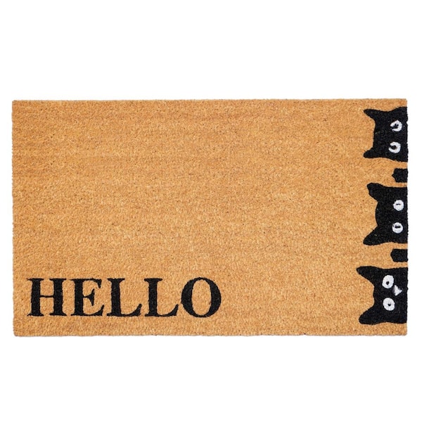 Calloway Mills Black Cat Welcome Door Mat 17 in. x 29 in., Multi