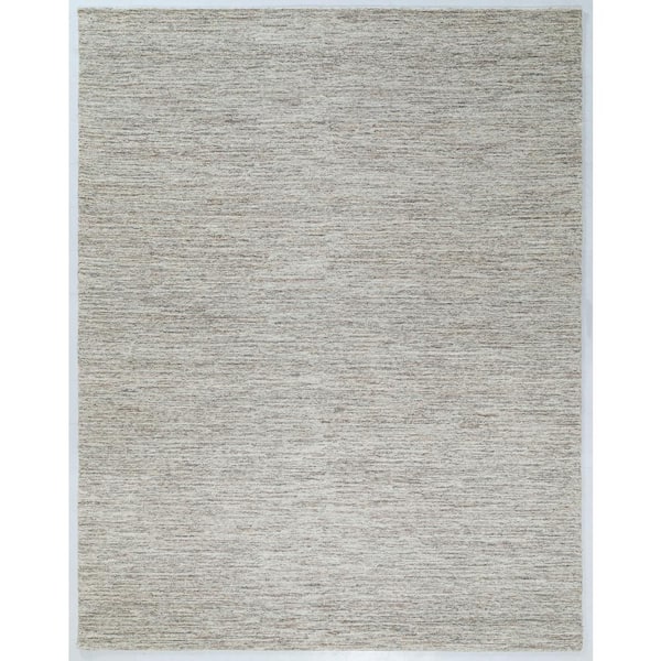 NUSTORY Toffee 7 ft. x 9 ft. Striped Wool Area Rug