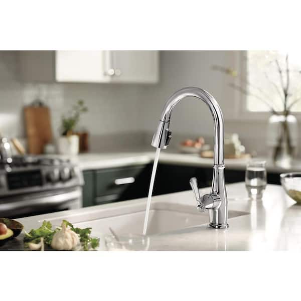 Elmhurst Single-Handle Pull-Down Sprayer Kitchen Faucet in Chrome