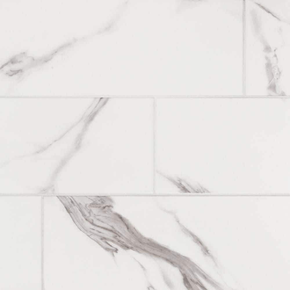 Statuario White 8 in. x 24 in. Matte Subway Ceramic Wall Tile (11.625 sq. ft./Case) price history on PriceWatchPro