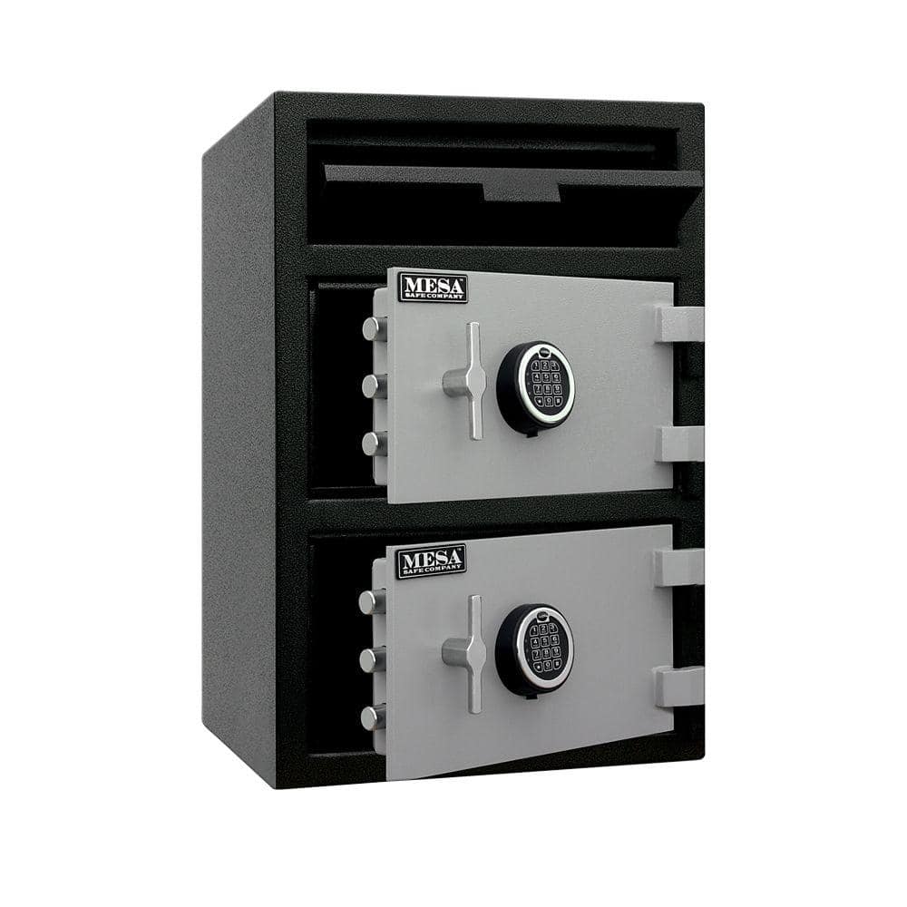 MESA 3.6 cu. ft. All Steel Depository Safe with Two Electronic Locks in 2Tone, Black and Grey