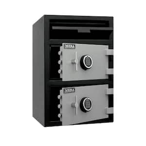 3.6 cu. ft. All Steel Depository Safe with Two Electronic Locks in 2-Tone, Black and Grey