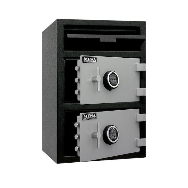 MESA 3.6 cu. ft. All Steel Depository Safe with Two Electronic Locks in 2-Tone, Black and Grey