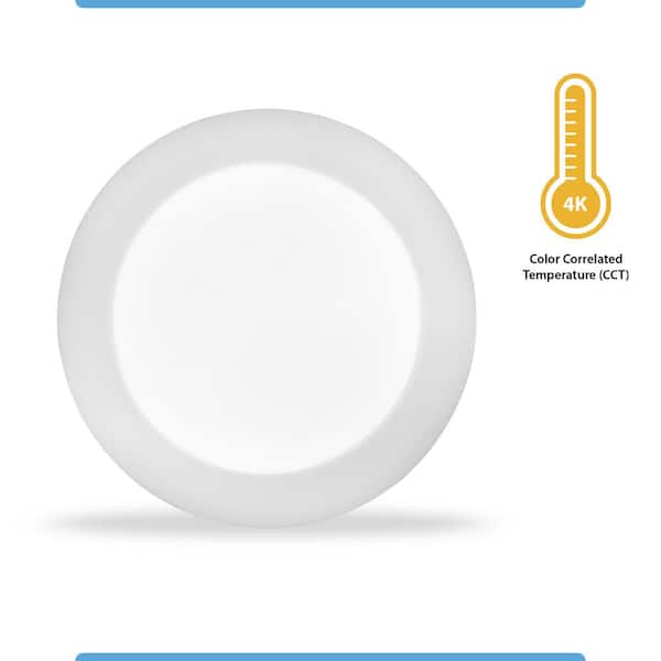 品数豊富！ NICOR RSD 4 in. White Integrated LED Flush Mount Downlight スキー・スノーボードアクセサリー