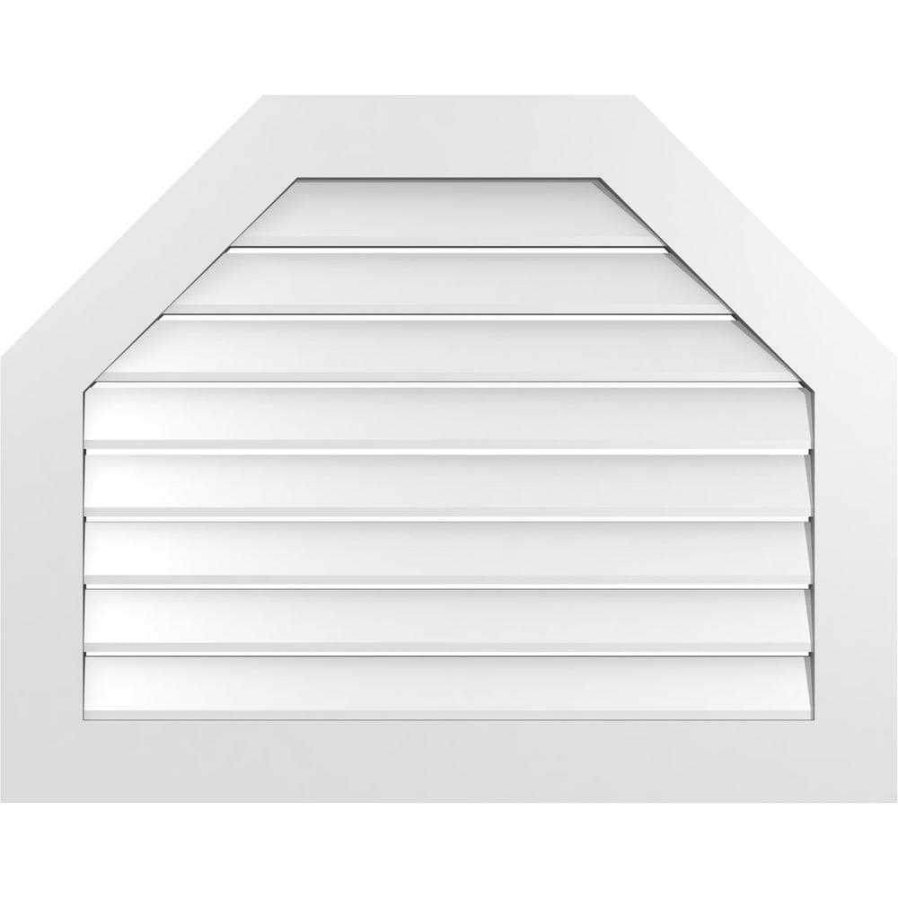 38 in. x 30 in. Octagonal Top Surface Mount PVC Gable Vent: Functional with Standard Frame price history on PriceWatchPro