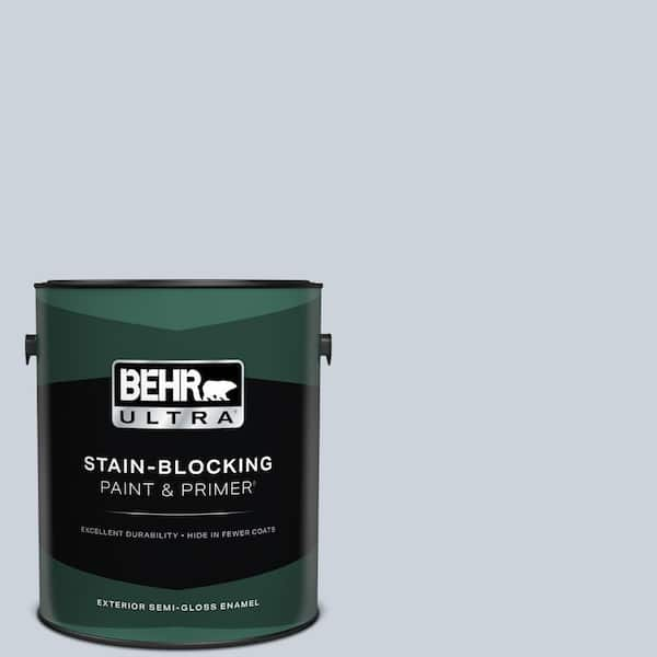 BEHR ULTRA 1 gal. #PPU14-17A Polar Frost Semi-Gloss Enamel Exterior Paint & Primer