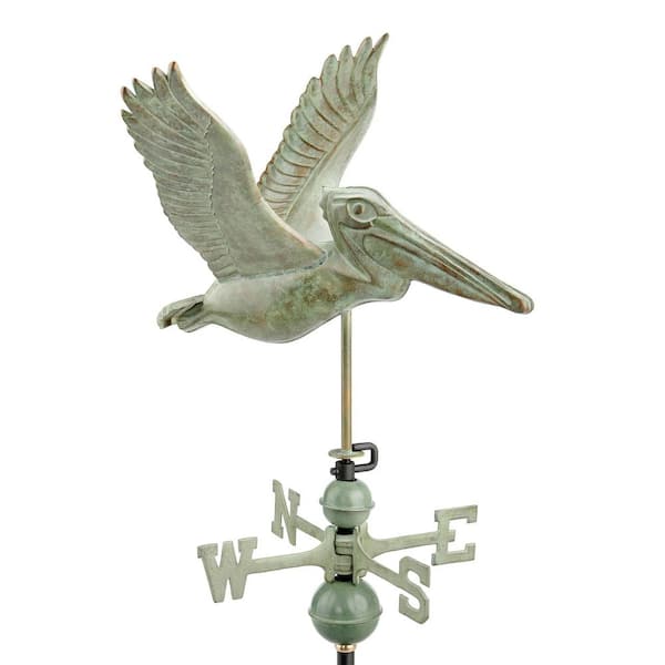 Good Directions Pelican Weathervane- Blue Verde Copper