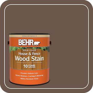 1 gal. #SC-201 English Brown Solid Color House and Fence Exterior Wood Stain