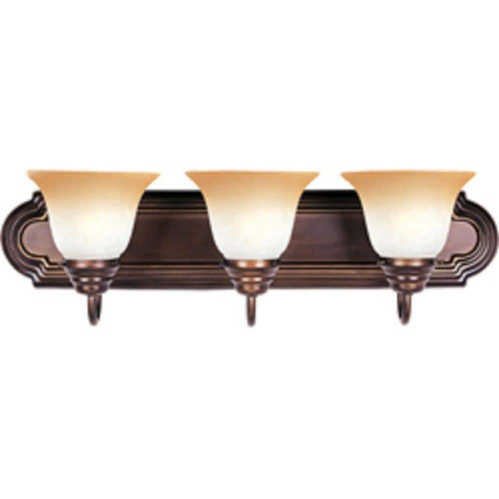 Essentials Early American 3-Light Bath Vanity in Oil Rubbed Bronze