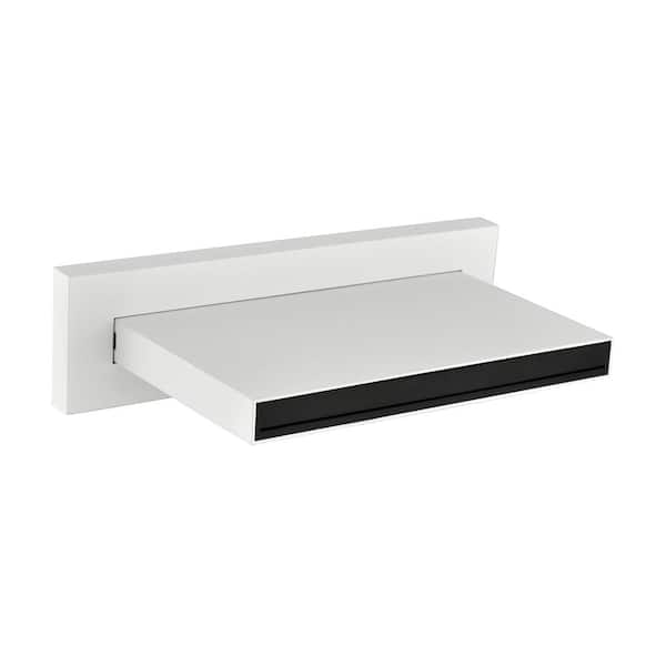 Single-Handle Wall Mount Waterfall Roman Tub Faucet without Hand Shower in White