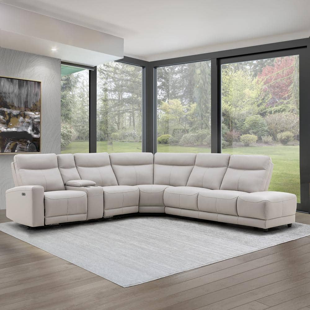 Gray power reclining discount sectional