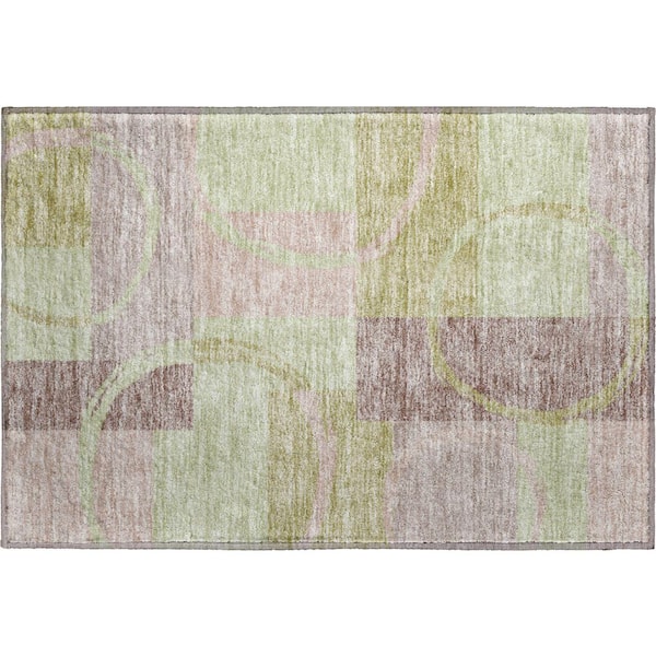 Addison Rugs Mayfield Premium Machine Washable Abstract AMF943 Blush 2 ft. x 3 ft. Area Rug