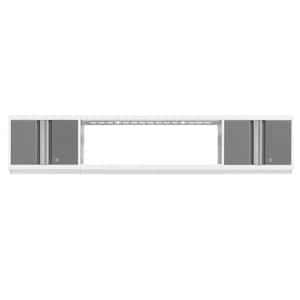 Bold Series 96 in. W x 19.58 in. H x 12 in. D 24-Gauge Steel Cabinet Set in Platinum (3-Piece)