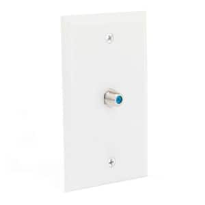 White 1-Gang Coaxial Wall Plate (1-Pack)