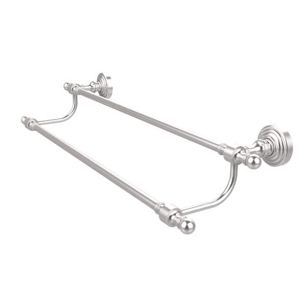 Allied Brass Retro Wave Collection 18 in. Double Towel Bar in Satin Chrome