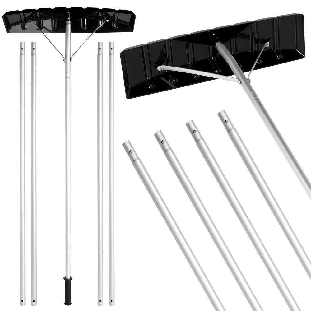 Alpulon 240 in. Aluminum Handle Length Snow Roof Rake Upgraded ...