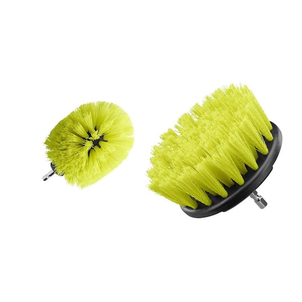 2" Power Scrubber Cleaning Drill Brush Tiles Grout Medium Brush Yellow