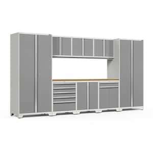Pro Series 9-Piece 18-Gauge Steel Garage Storage System in Platinum Silver (156 in. W x 85 in. H x 24 in. D)