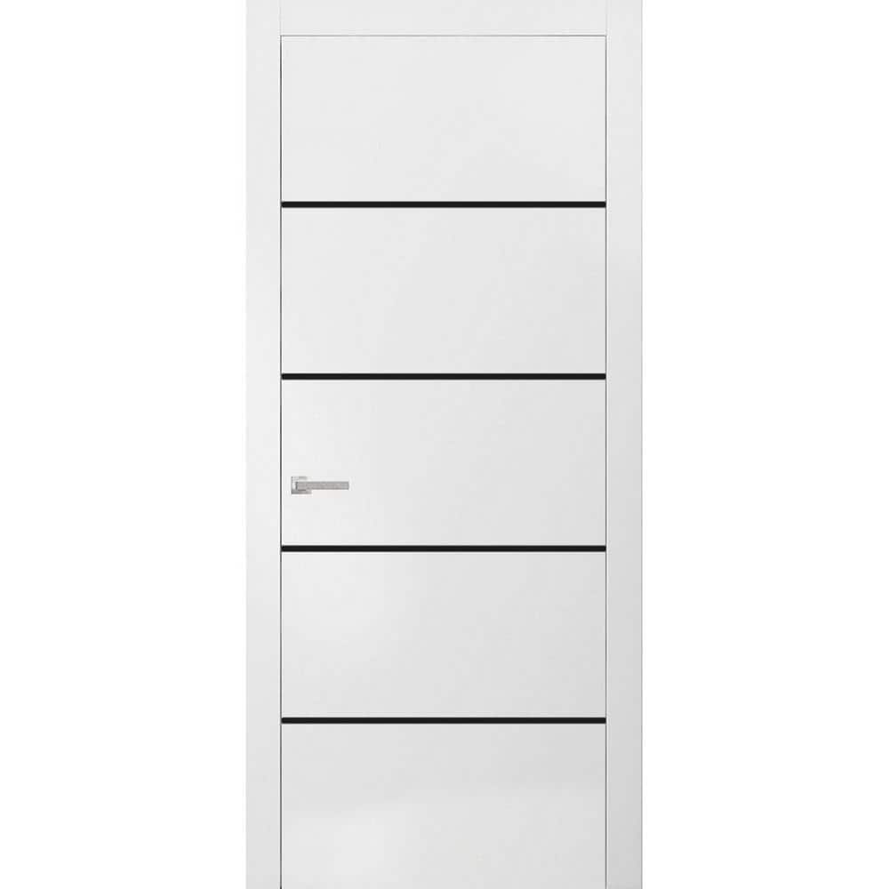 28 in. x 80 in. 1 Panel White Finished Solid Wood with Honeycomb Sliding Door with Hardware price history on PriceWatchPro